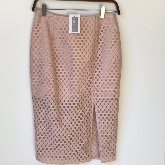 Intermix Embroidered Lace Pencil Skirt Top Set S - Picture 11 of 13